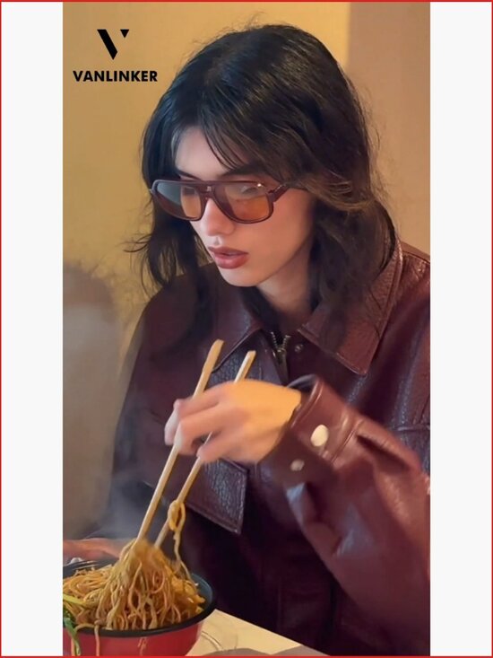 Retro Oversized Square Aviator Sunglasses for Women main image 4